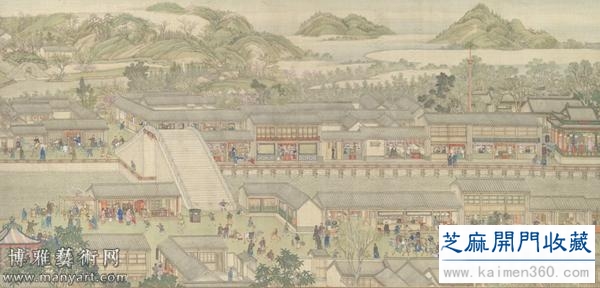 博雅美术馆：前门街市图——徐扬（清乾隆）