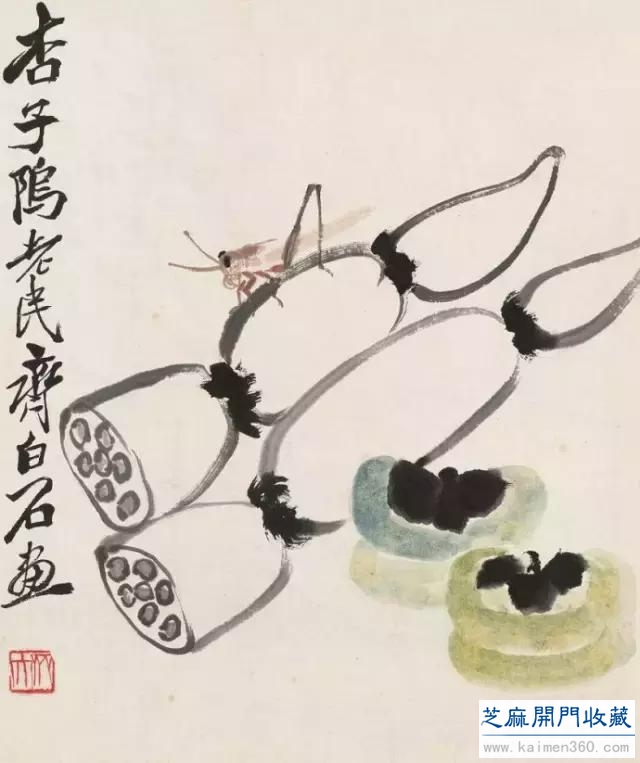 齐白石草虫图200张，他把草虫画活了