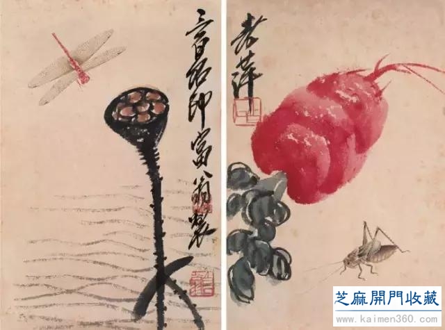齐白石草虫图200张，他把草虫画活了