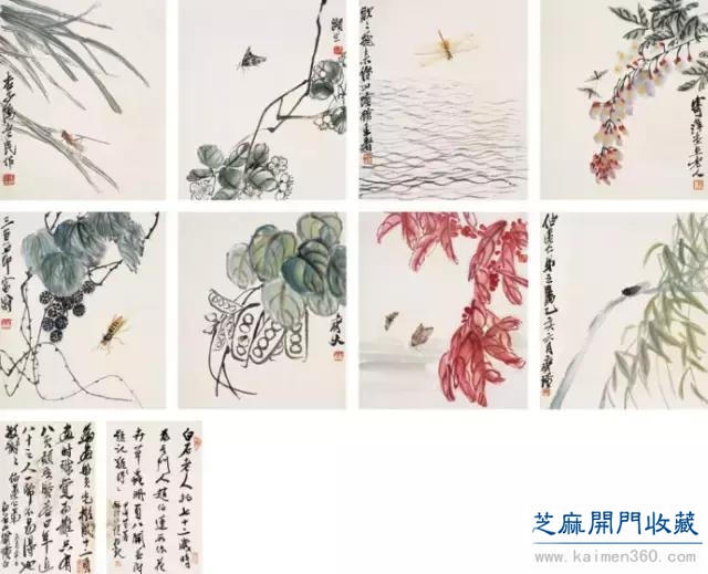 齐白石草虫图200张，他把草虫画活了