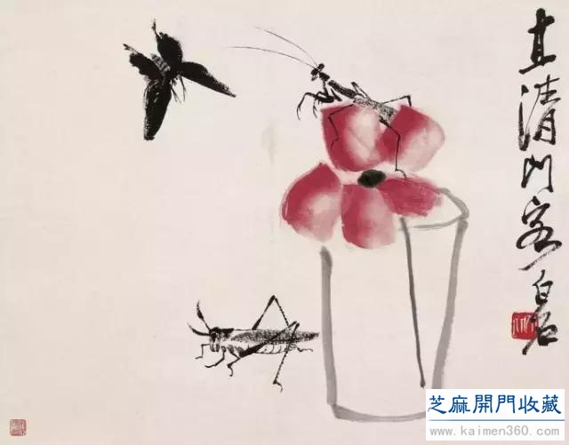 齐白石草虫图200张，他把草虫画活了