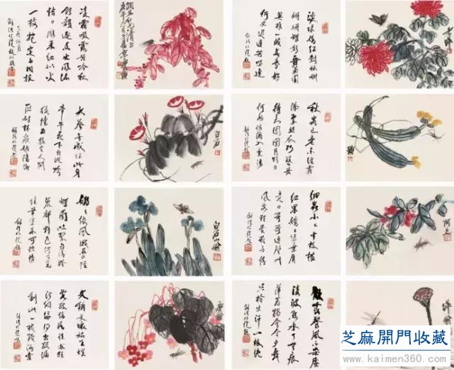 齐白石草虫图200张，他把草虫画活了