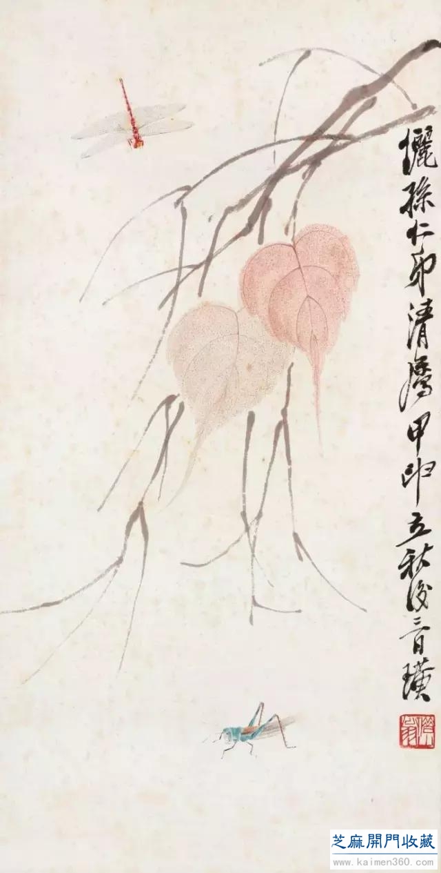 齐白石草虫图200张，他把草虫画活了