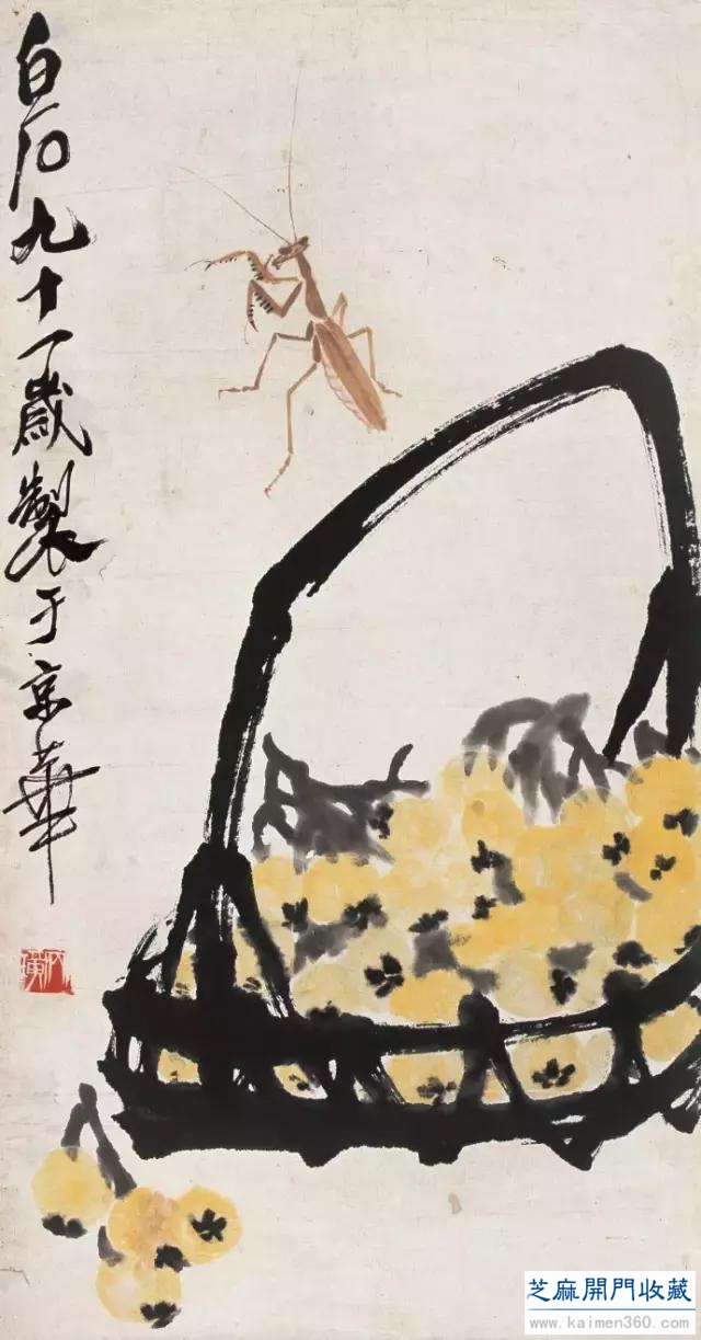 齐白石草虫图200张，他把草虫画活了