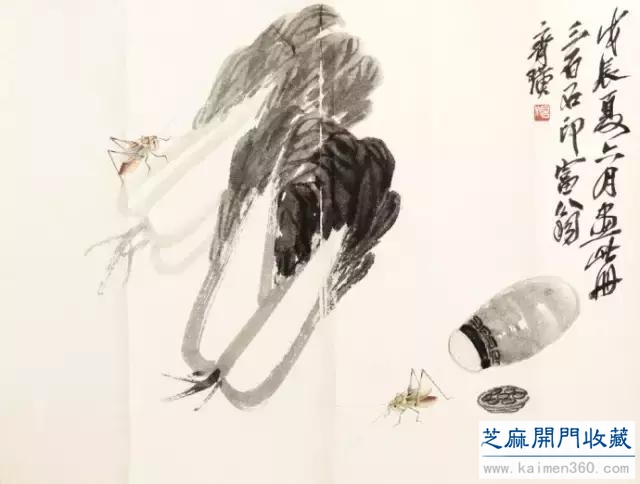 齐白石草虫图200张，他把草虫画活了