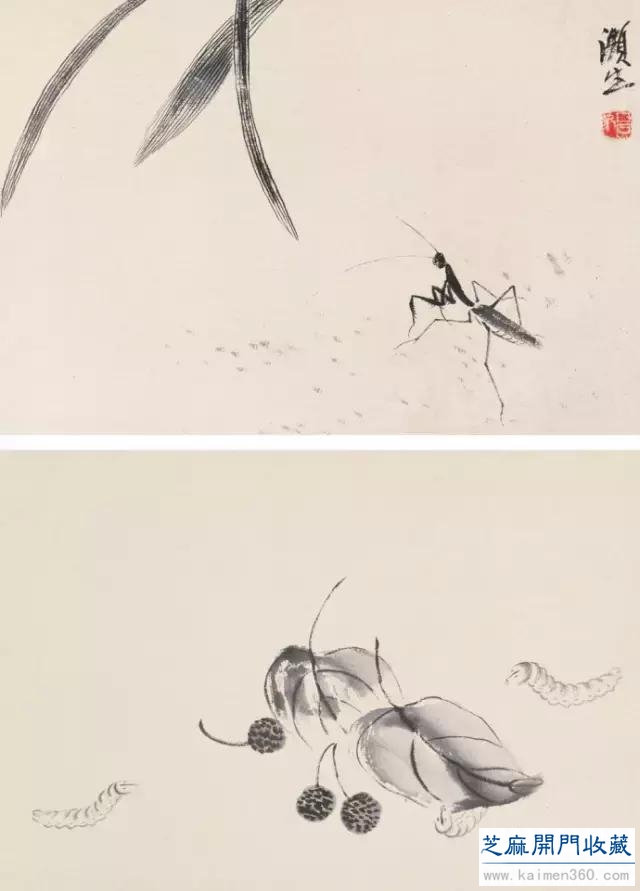齐白石草虫图200张，他把草虫画活了