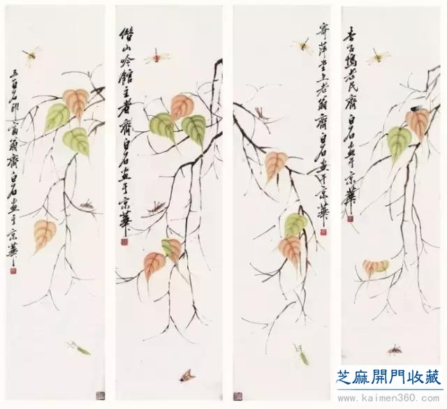 齐白石草虫图200张，他把草虫画活了