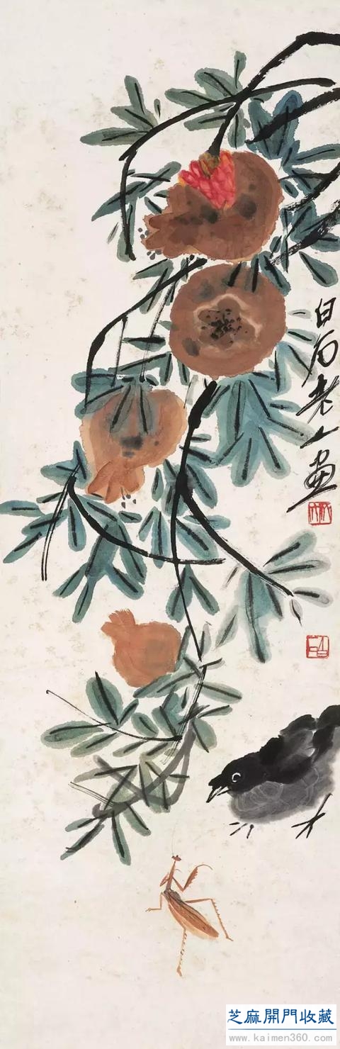 齐白石草虫图200张，他把草虫画活了