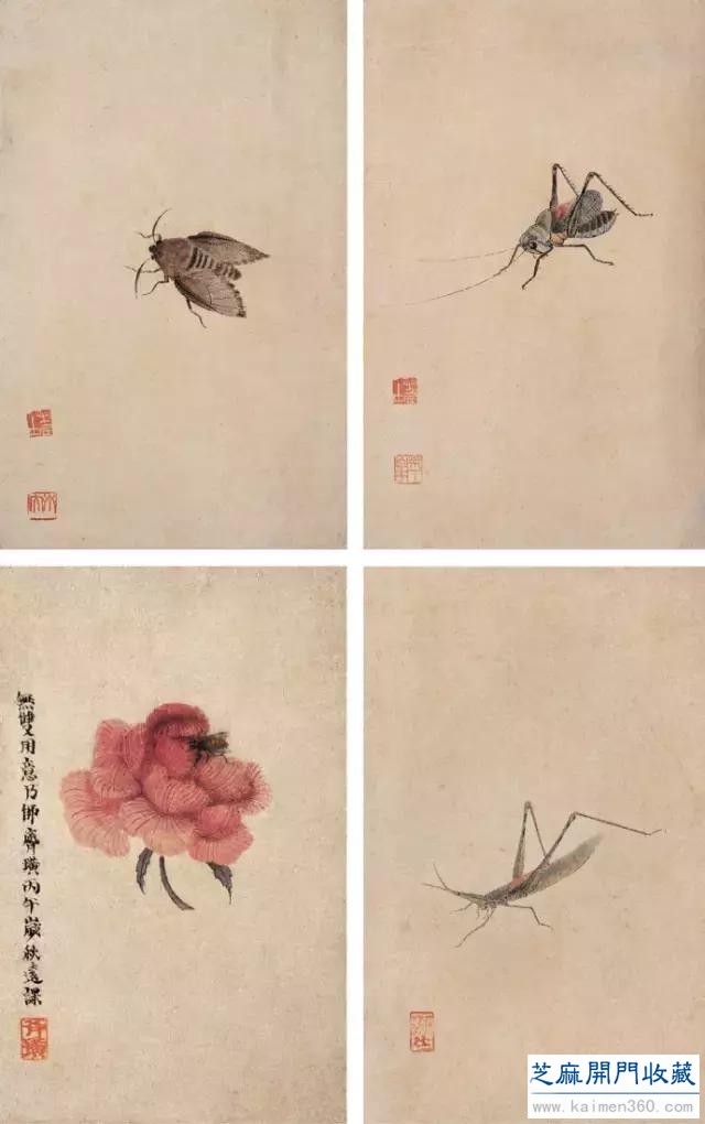 齐白石草虫图200张，他把草虫画活了