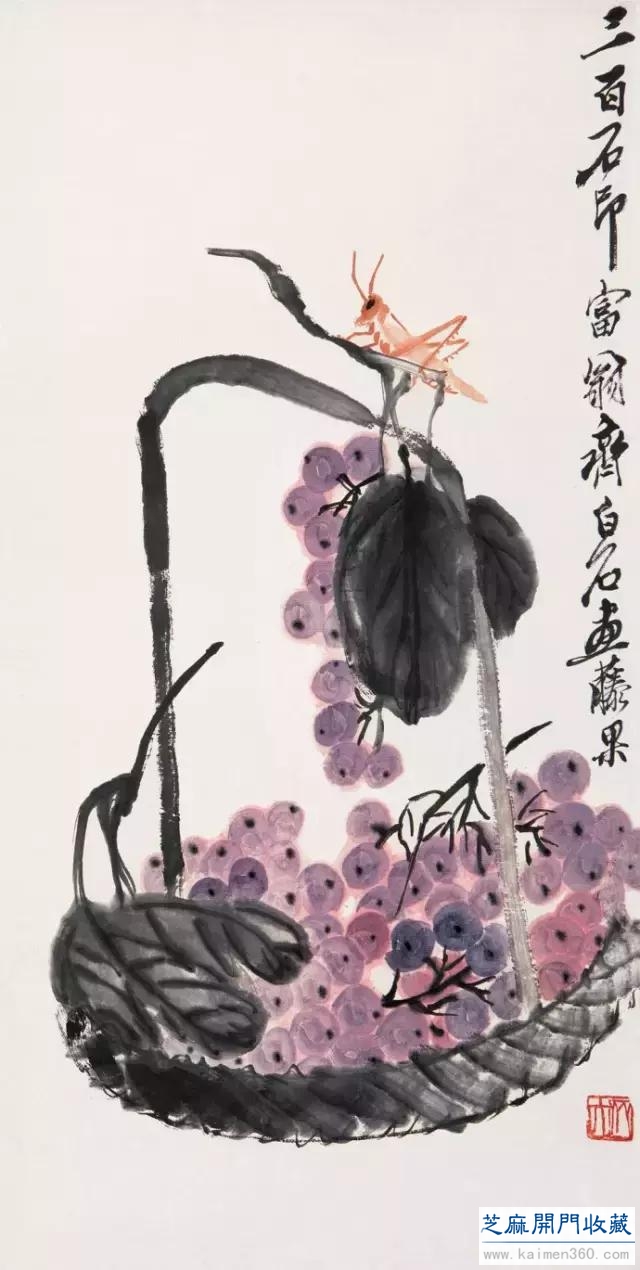 齐白石草虫图200张，他把草虫画活了