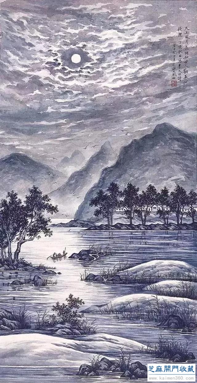陶冷月山水精品50幅，月色撩人！