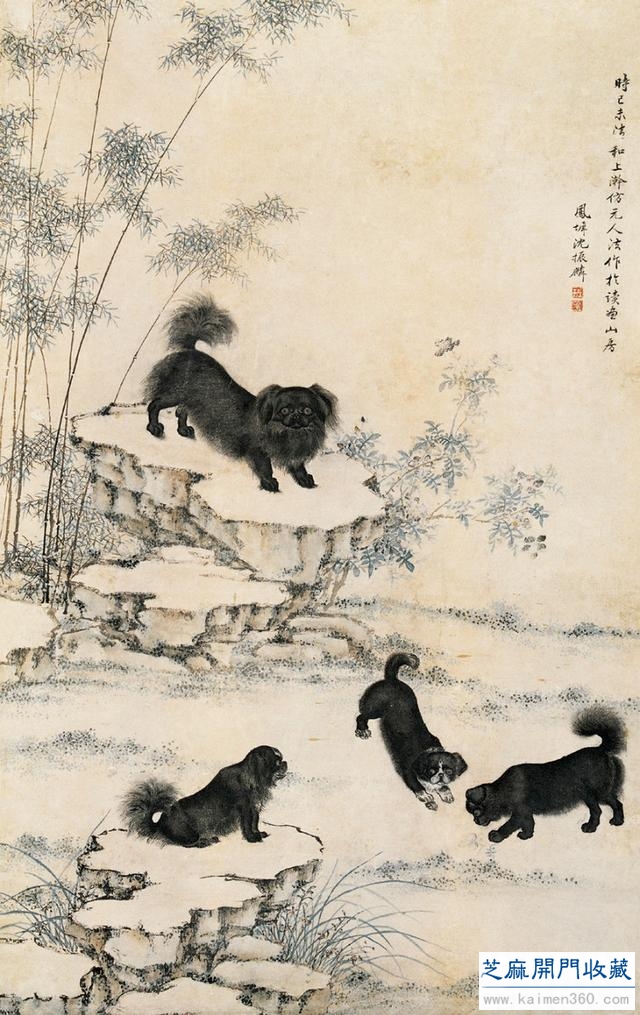 沈振麟（清）花鸟动物作品欣赏