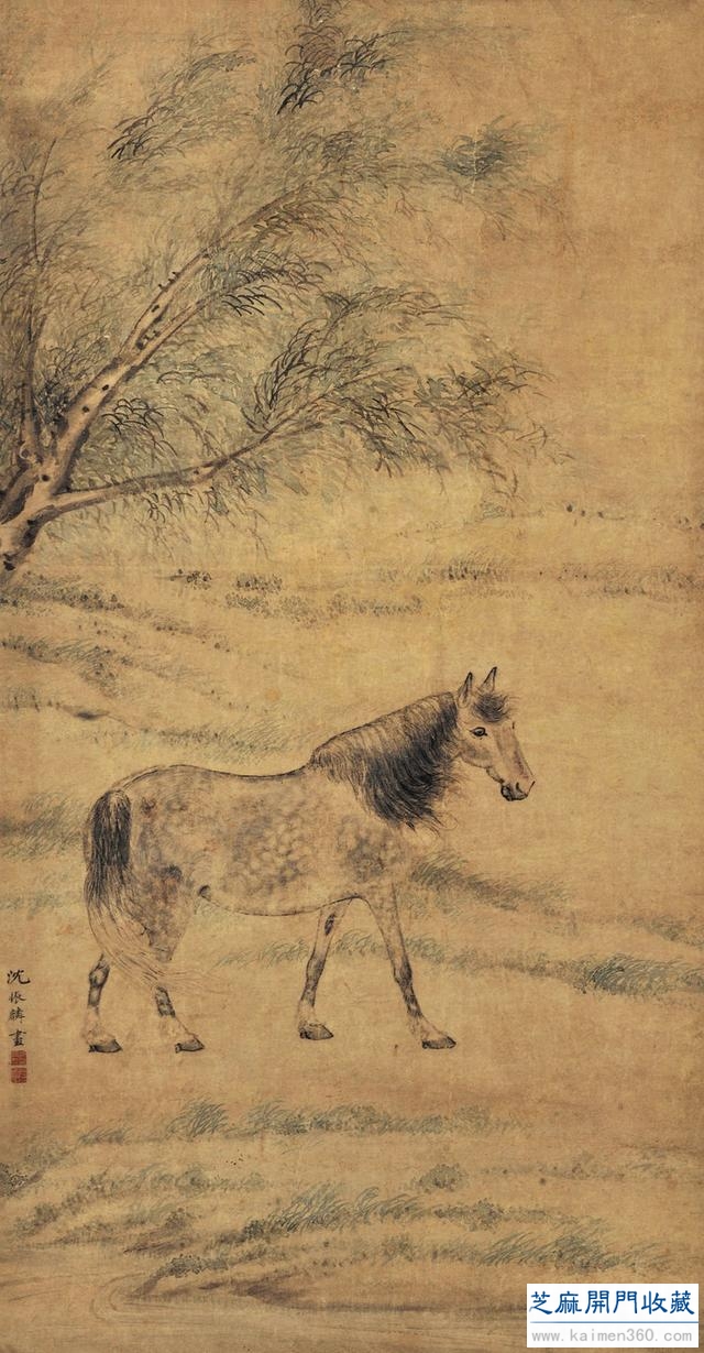 沈振麟（清）花鸟动物作品欣赏
