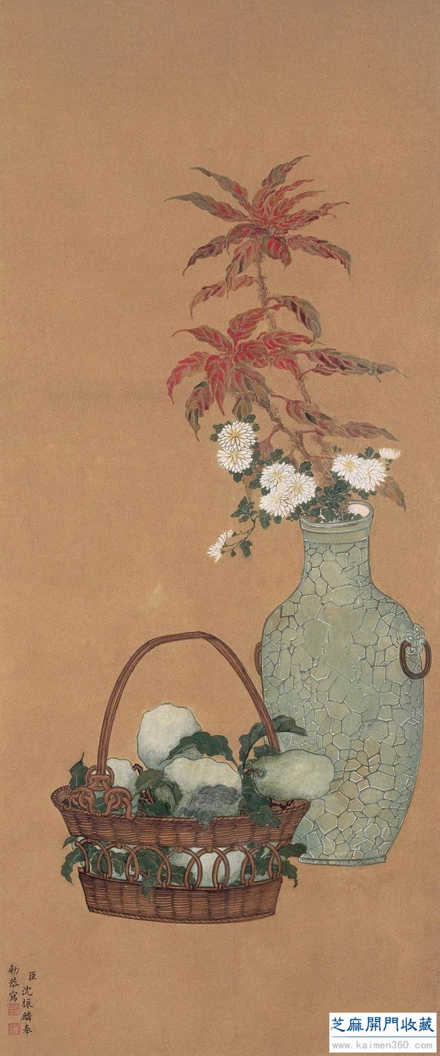 沈振麟（清）花鸟动物作品欣赏