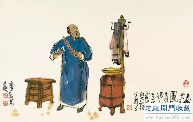 马海方｜老北京民俗风情水墨画（125幅）