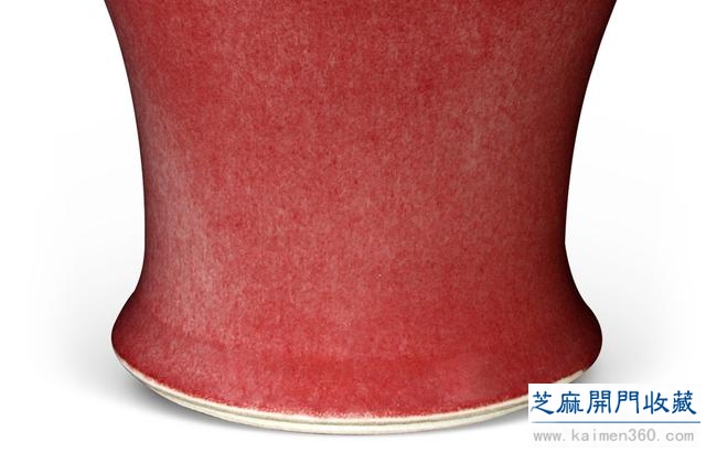 康熙 豇豆红单色釉凤尾尊