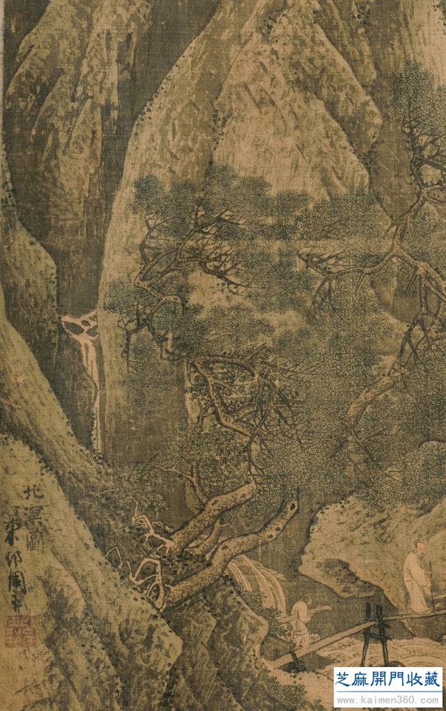 明人周臣《北溟图》，声势浩大，气吞山河