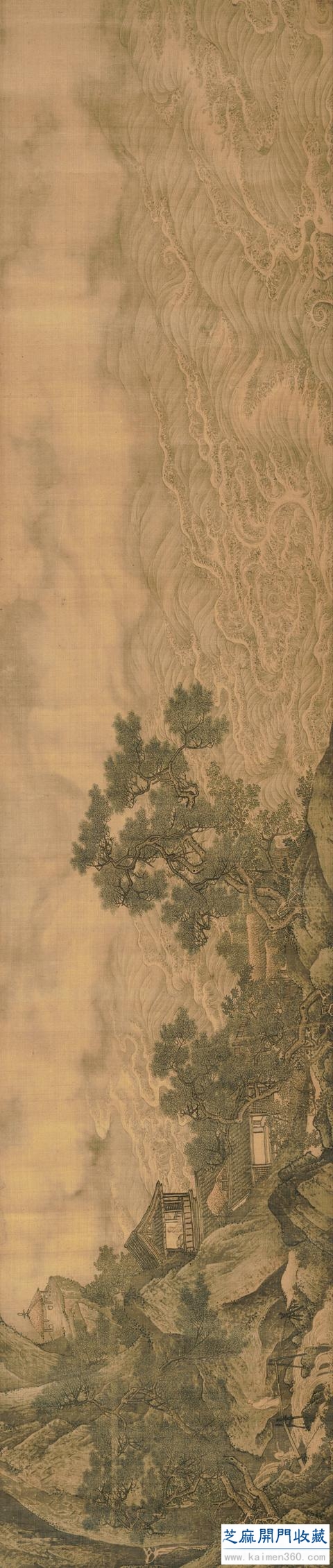 明人周臣《北溟图》，声势浩大，气吞山河