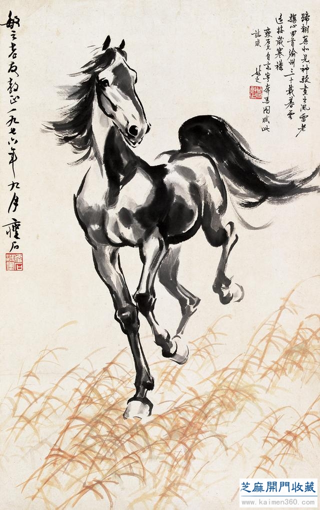 尹瘦石画马作品欣赏
