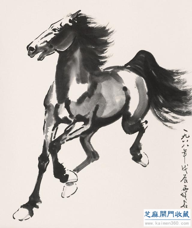 尹瘦石画马作品欣赏