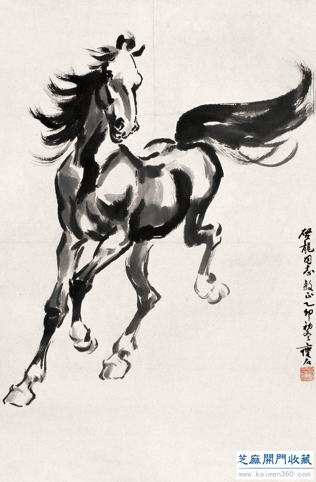 尹瘦石画马作品欣赏