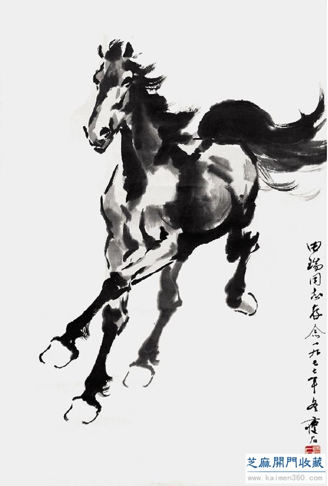尹瘦石画马作品欣赏