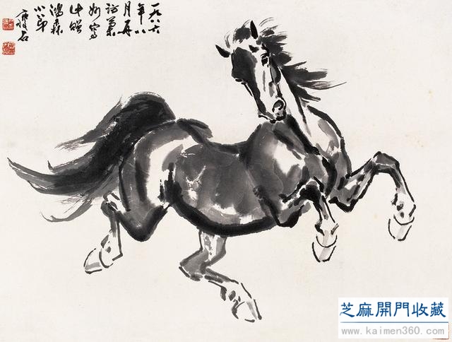 尹瘦石画马作品欣赏