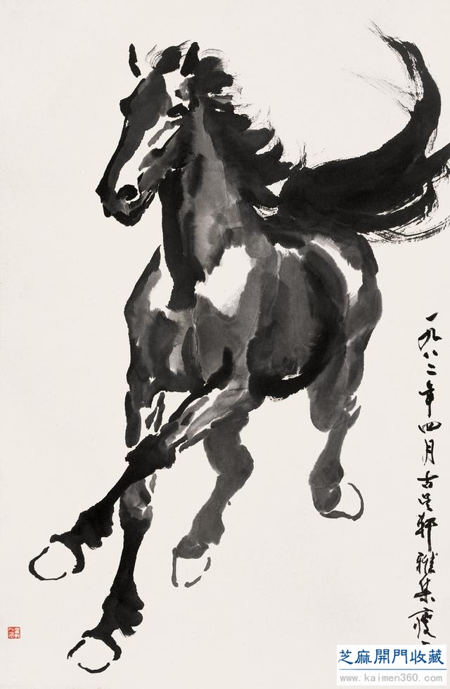 尹瘦石画马作品欣赏