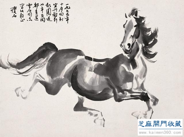 尹瘦石画马作品欣赏