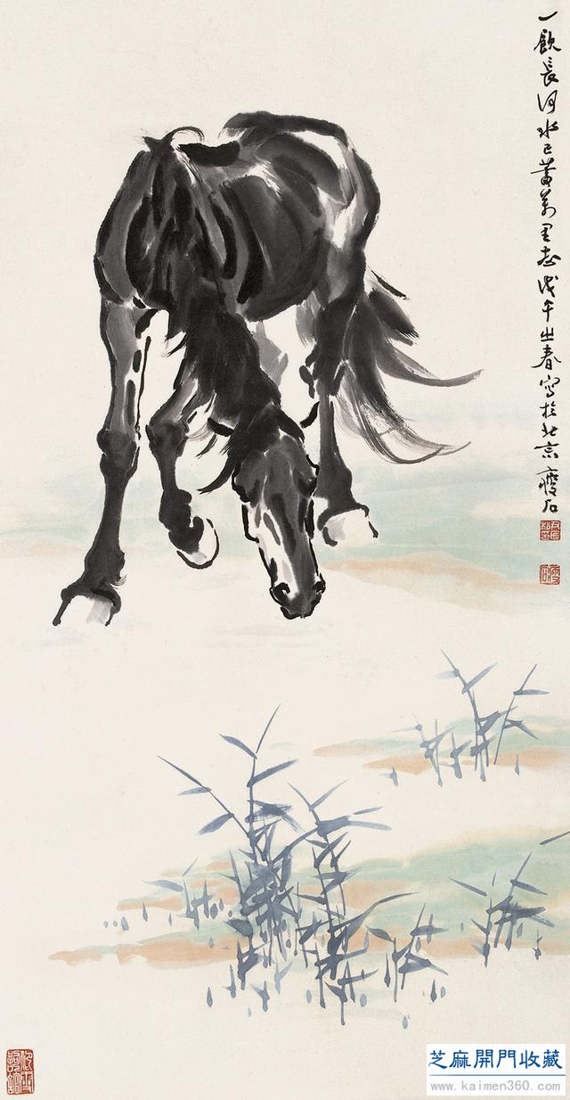尹瘦石画马作品欣赏