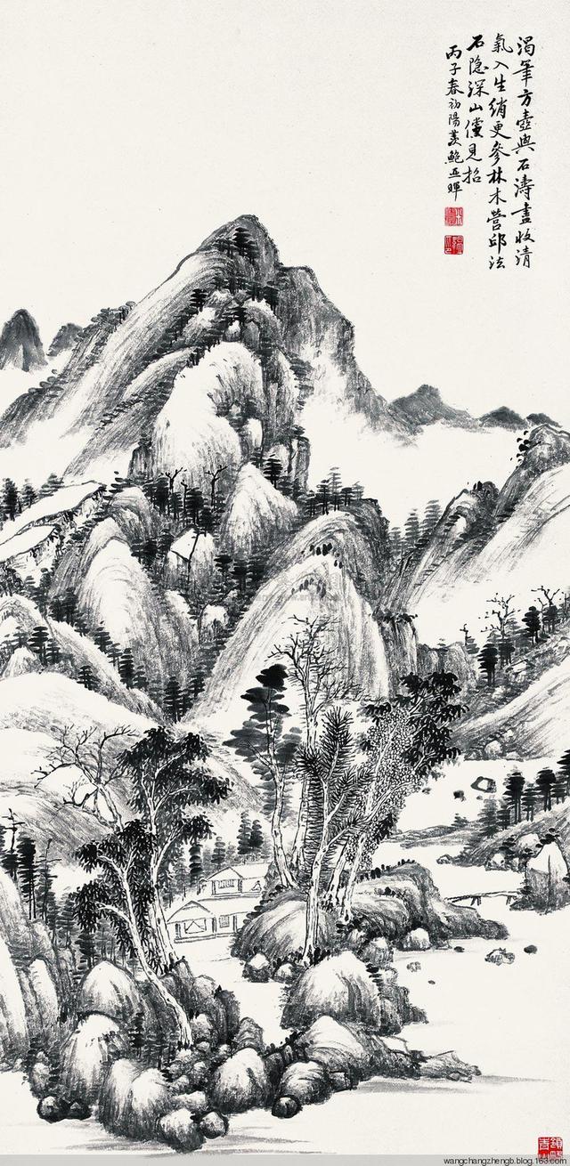 鲍亚晖山水作品欣赏