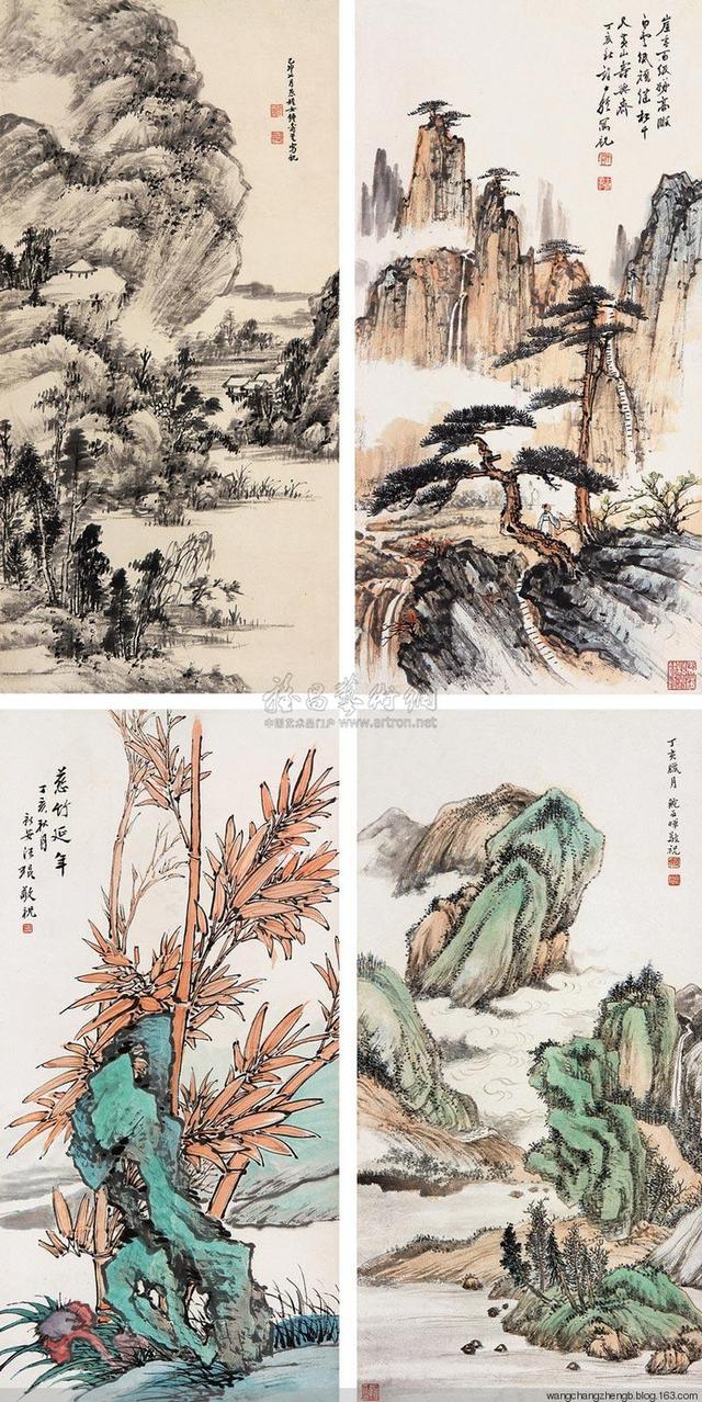 鲍亚晖山水作品欣赏