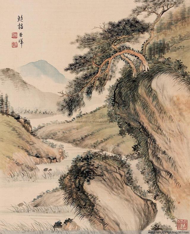 鲍亚晖山水作品欣赏