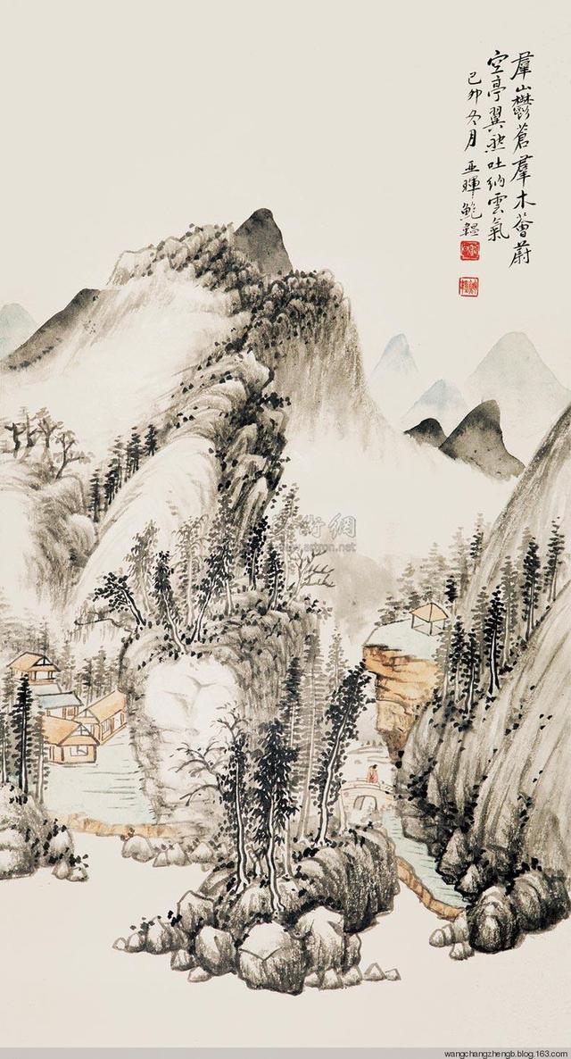 鲍亚晖山水作品欣赏
