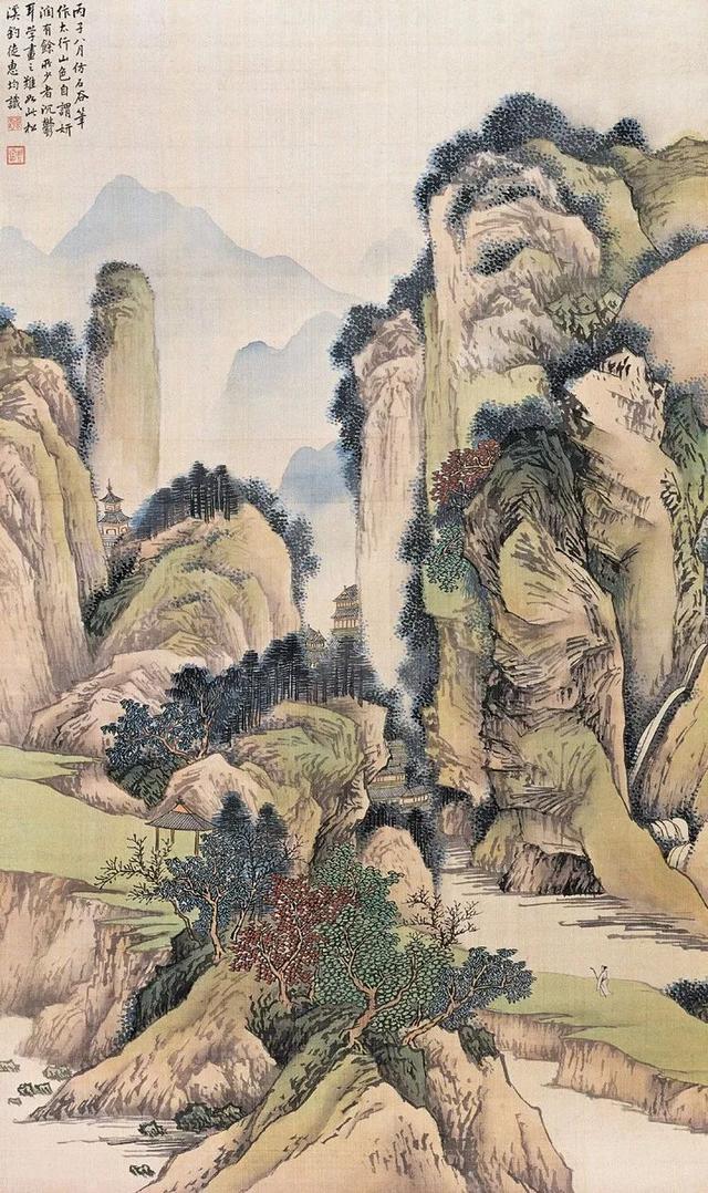 惠孝同山水人物作品欣赏