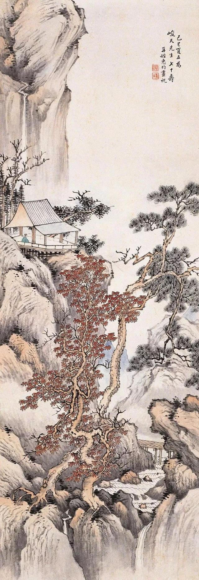 惠孝同山水人物作品欣赏