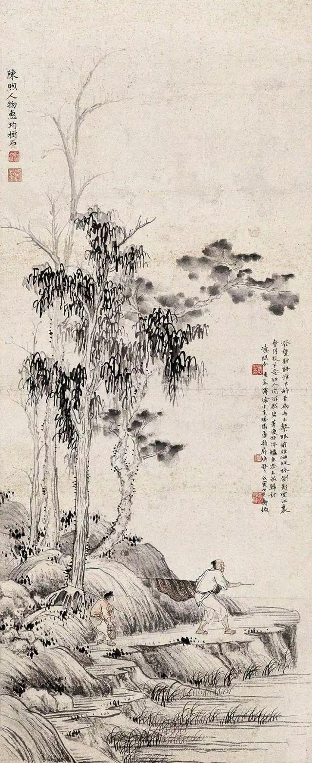 惠孝同山水人物作品欣赏