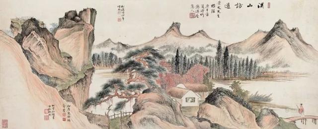 惠孝同山水人物作品欣赏