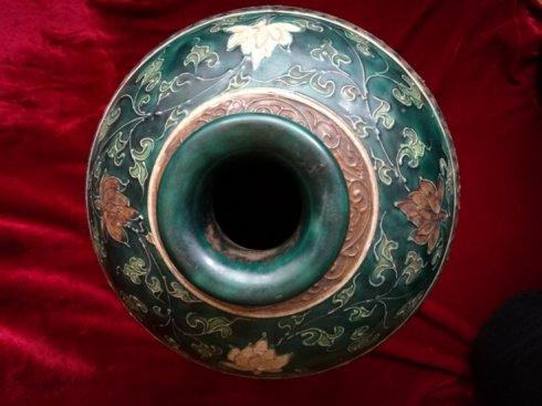 实物赏析：从满池娇纹梅瓶探究珐华器鲜为人知的魅力！