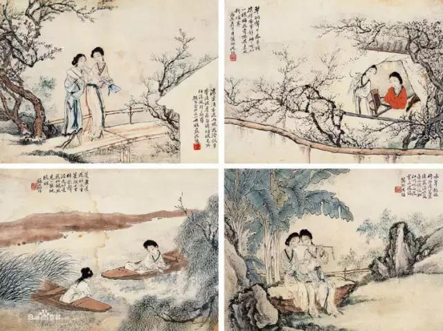 海派九大家笔下的仕女图，如诗般的优雅！