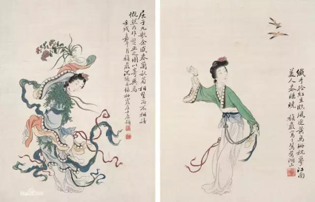 海派九大家笔下的仕女图，如诗般的优雅！