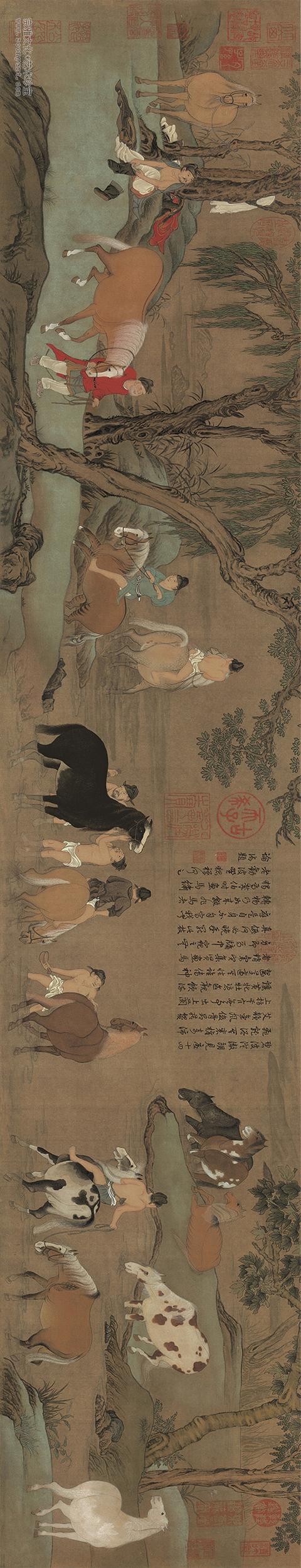 每日读一画｜元 赵孟頫的《浴马图》