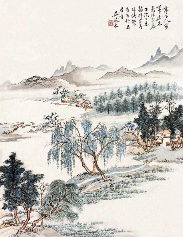 励志楷模，自学成才，功力深厚的画家吴琴木山川作品欣赏