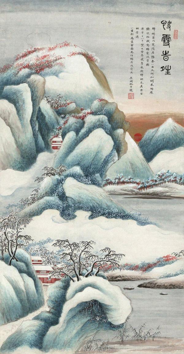 吴湖帆生前死后，令人唏嘘不已，高清山川作品欣赏