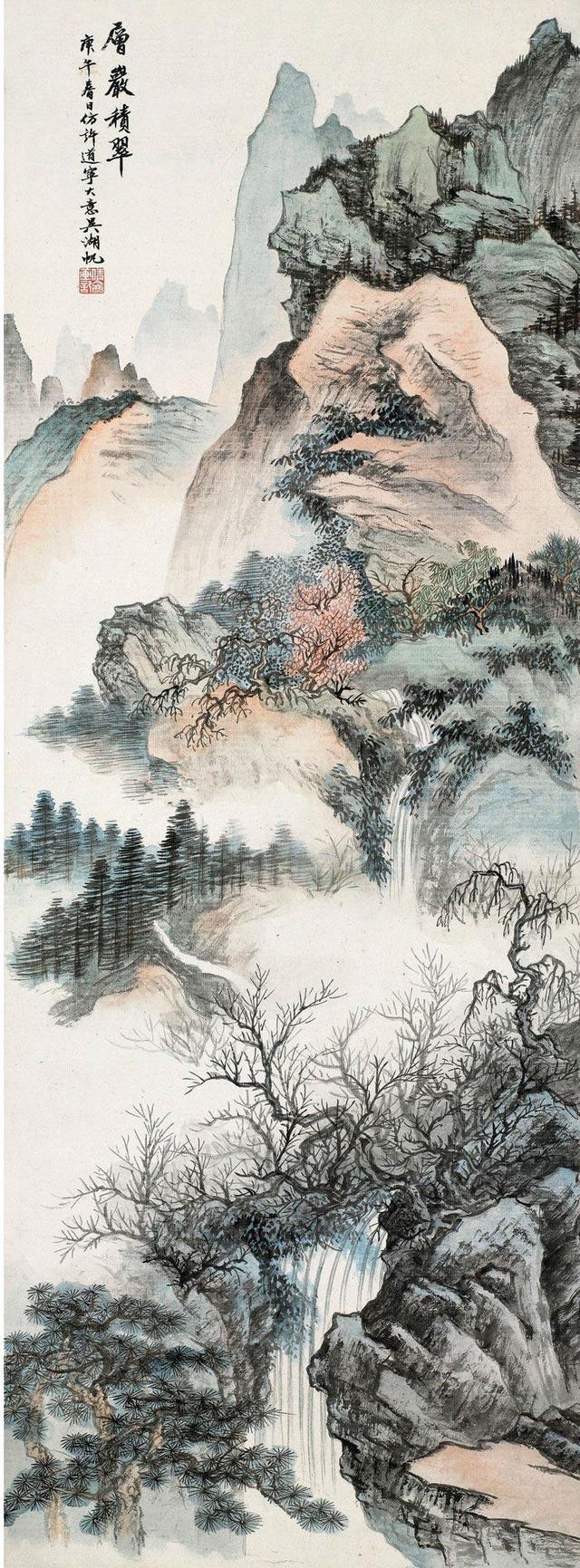 吴湖帆生前死后，令人唏嘘不已，高清山川作品欣赏