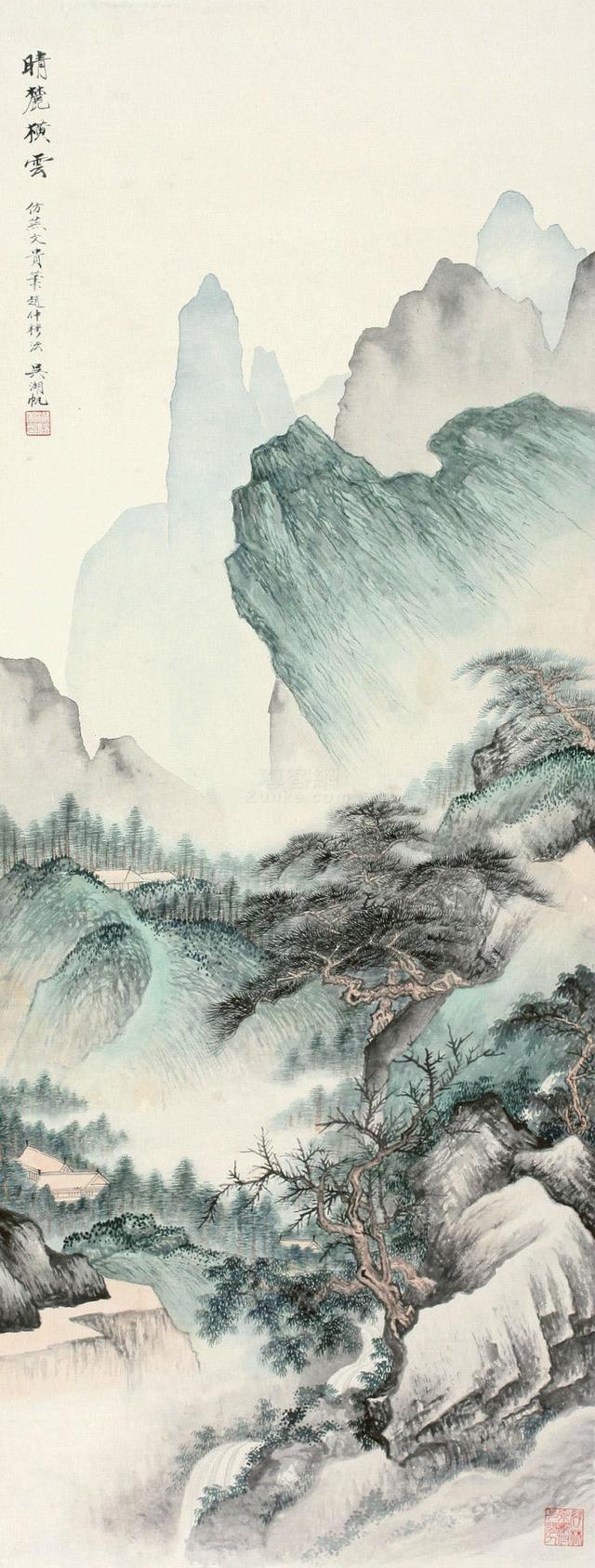 吴湖帆生前死后，令人唏嘘不已，高清山川作品欣赏