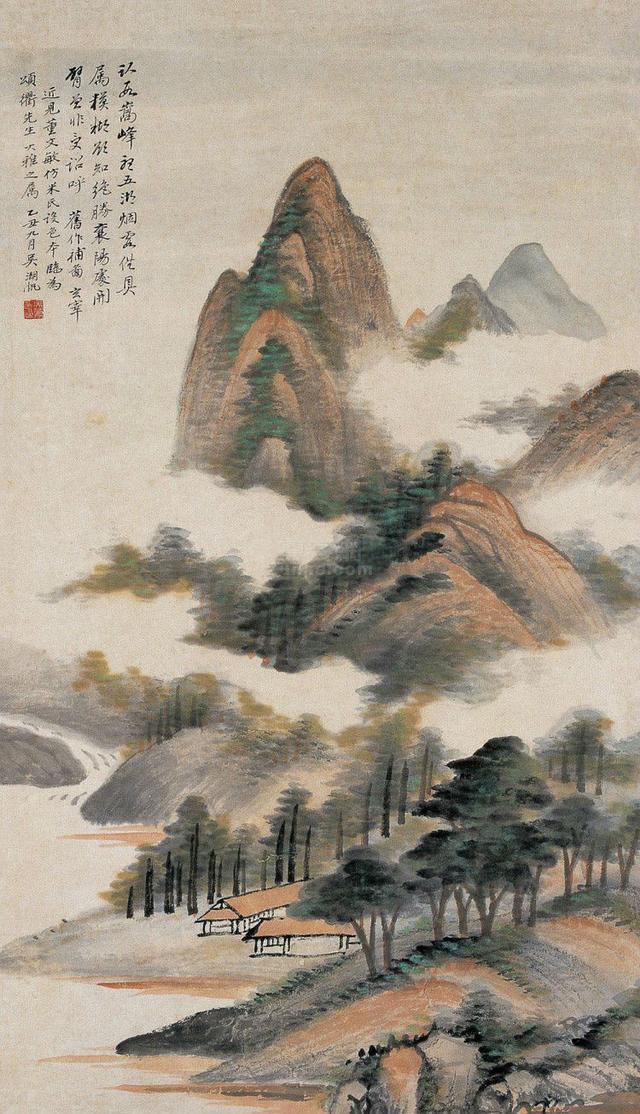 吴湖帆生前死后，令人唏嘘不已，高清山川作品欣赏