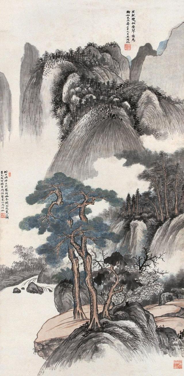 吴湖帆生前死后，令人唏嘘不已，高清山川作品欣赏