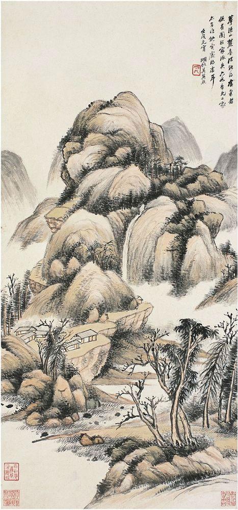 吴湖帆生前死后，令人唏嘘不已，高清山川作品欣赏