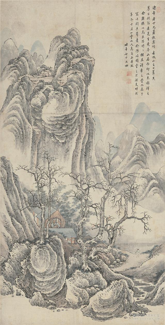 逐日读一画 | 清 高简 《为迎年作山川图》